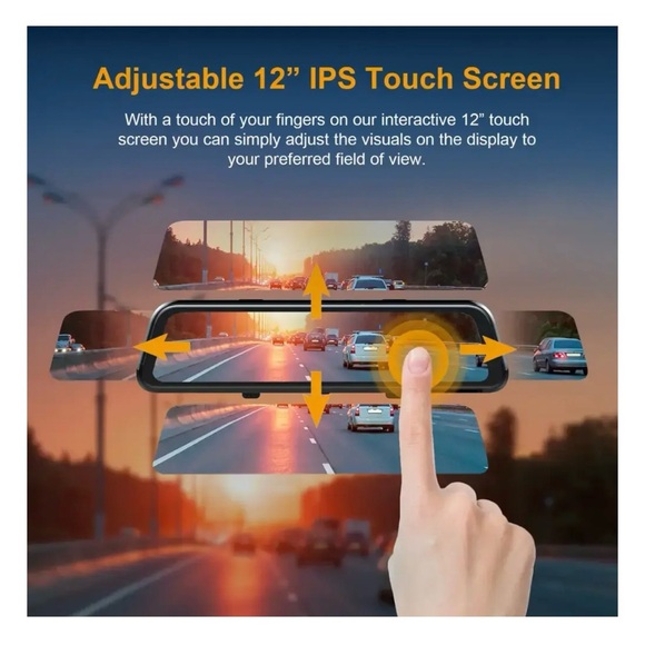 Rexing - M2 2K Front and Rear Mirror Dash Cam with Smart BSD ADAS GPS - Black - Picture 7 of 10